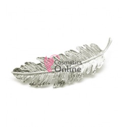 Clema pentru par metalica AGF033BB - Argintie model frunza